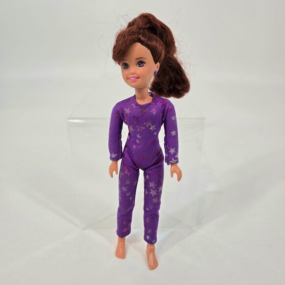 Vintage 90s Barbie Gymnast Whitney Doll Friend of Stacie Articulated Mattel 8" - Picture 1 of 9